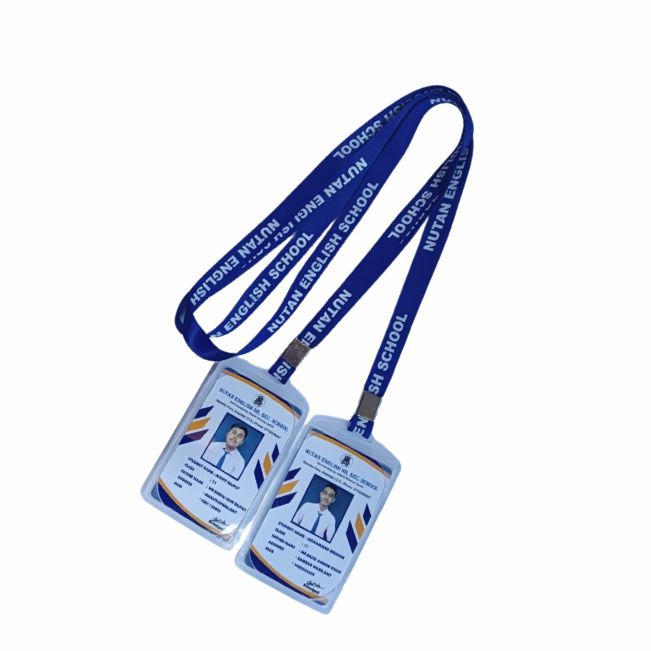 12 MM SATTAIN LANYARD WITH PVC CARD  & HOLDER