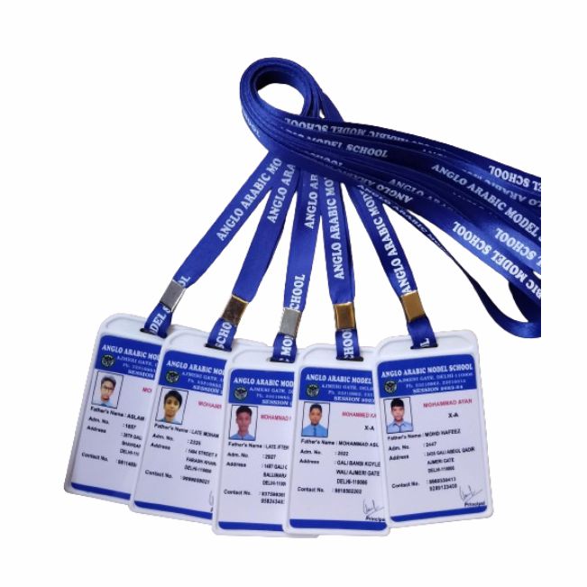 12MM SATTAIN LANYARD WITH PVC  PASTING CARD & HOLDER 