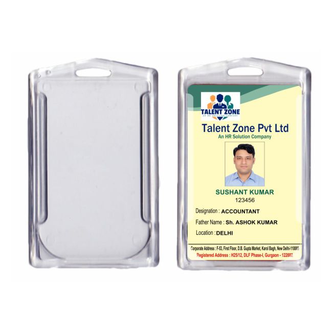 CARD HOLDER WITH CORNER ROUND